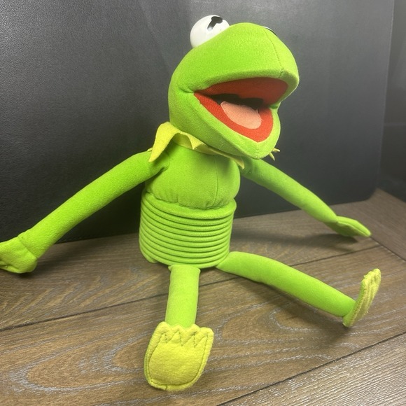 Vintage Nanco Sesame Street Kermit The‎ Frog Slinky Suction Cup 13" Plush Figure - Picture 2 of 16